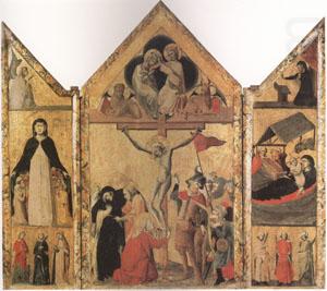 Shool of Bologna Triptych with the Crucifixion (mk05) china oil painting image